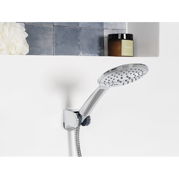 Soporte de pared para ducha con cremallera cromado