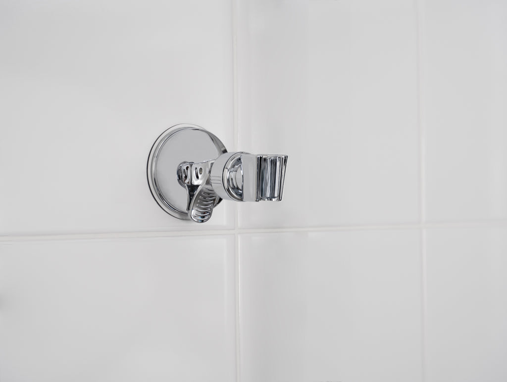 Soporte ducha de manos ajustable con ventosa cromado