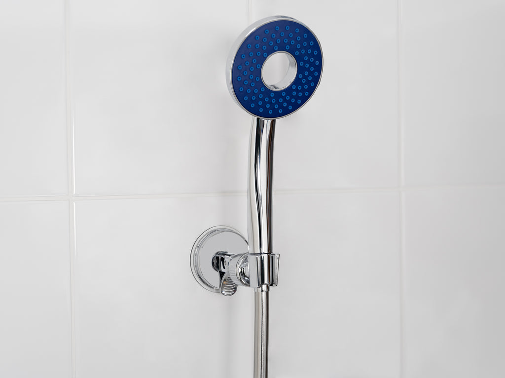 Soporte ducha de manos ajustable con ventosa cromado