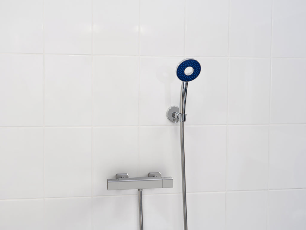 Soporte ducha de manos ajustable con ventosa cromado