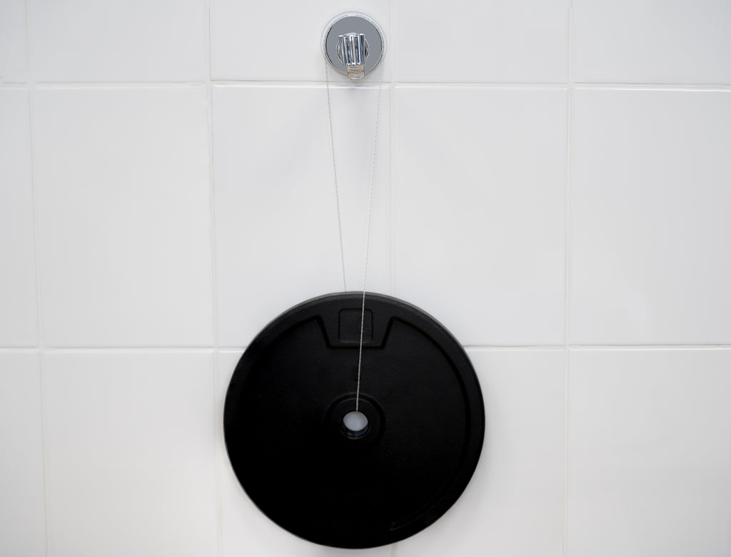 Soporte ducha de manos ajustable con ventosa cromado