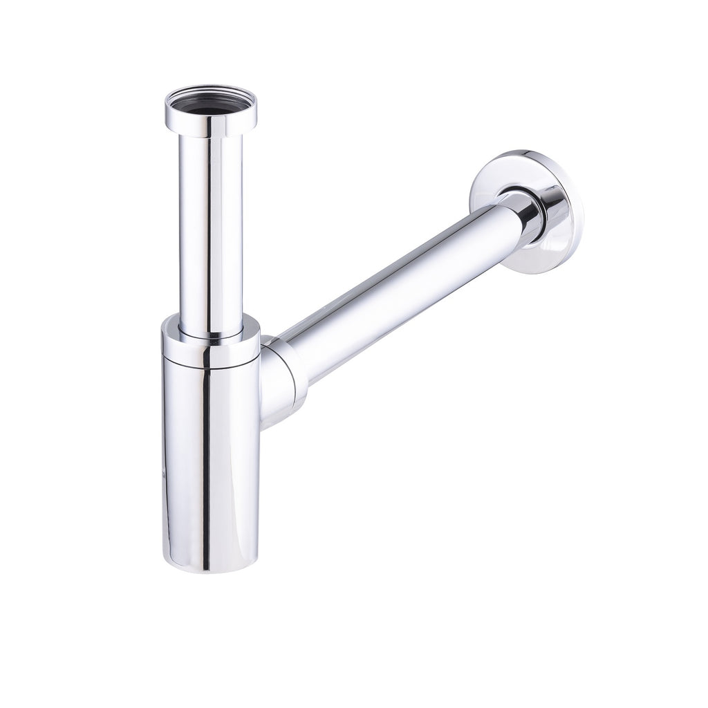 Sifón de latón para lavabo cromado