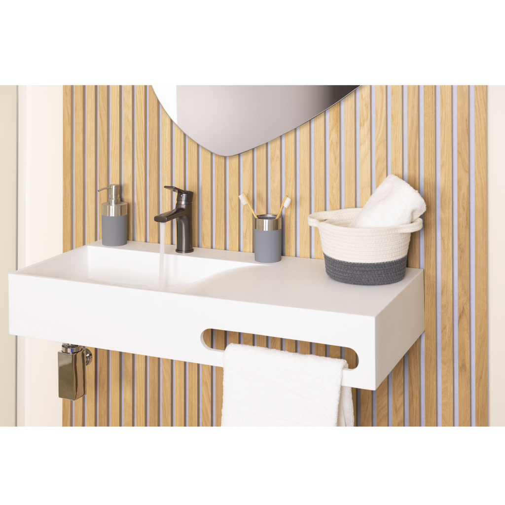 Grifo lavabo monomando ANCUZ Gris metálico